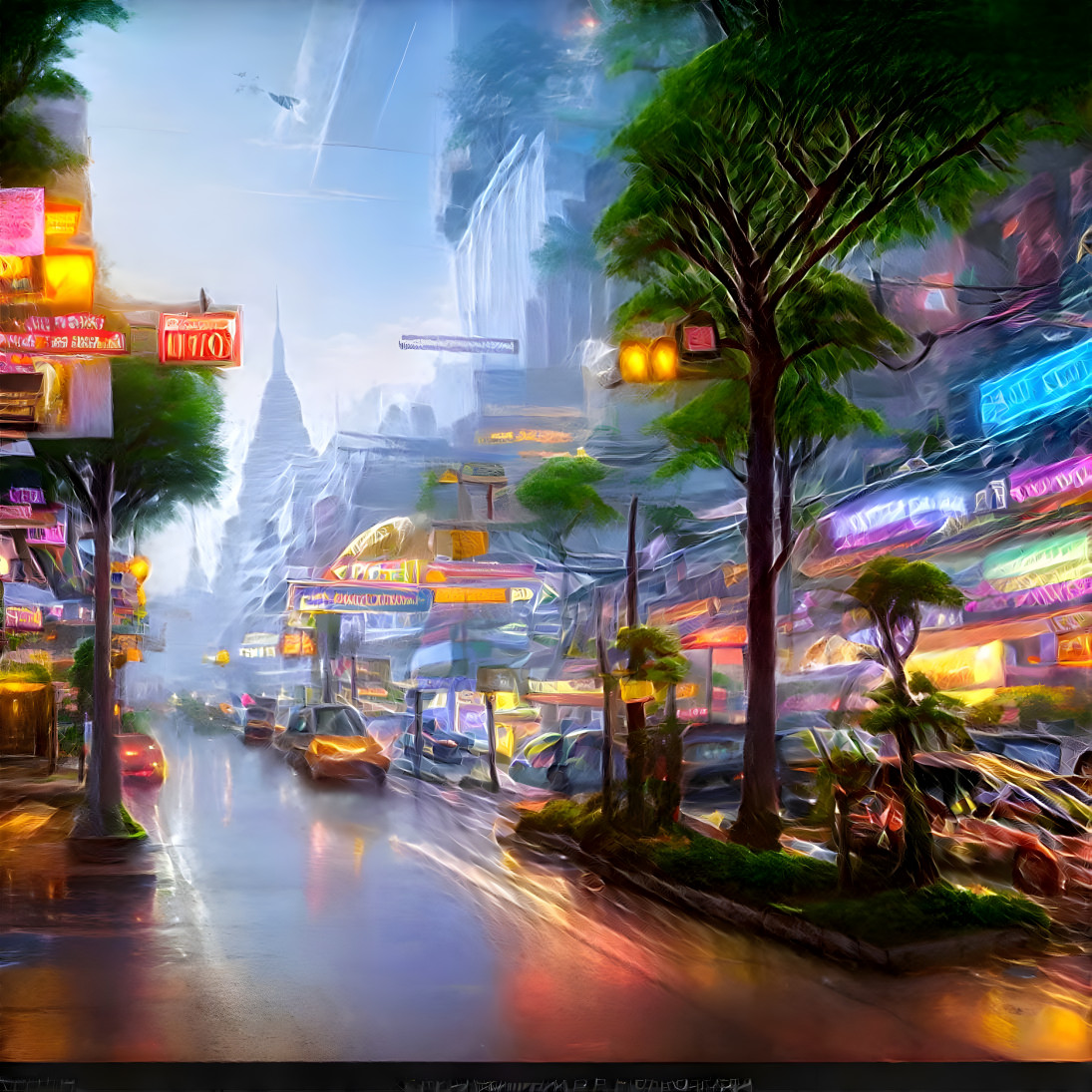 "The Neon Street" - by Unreal.