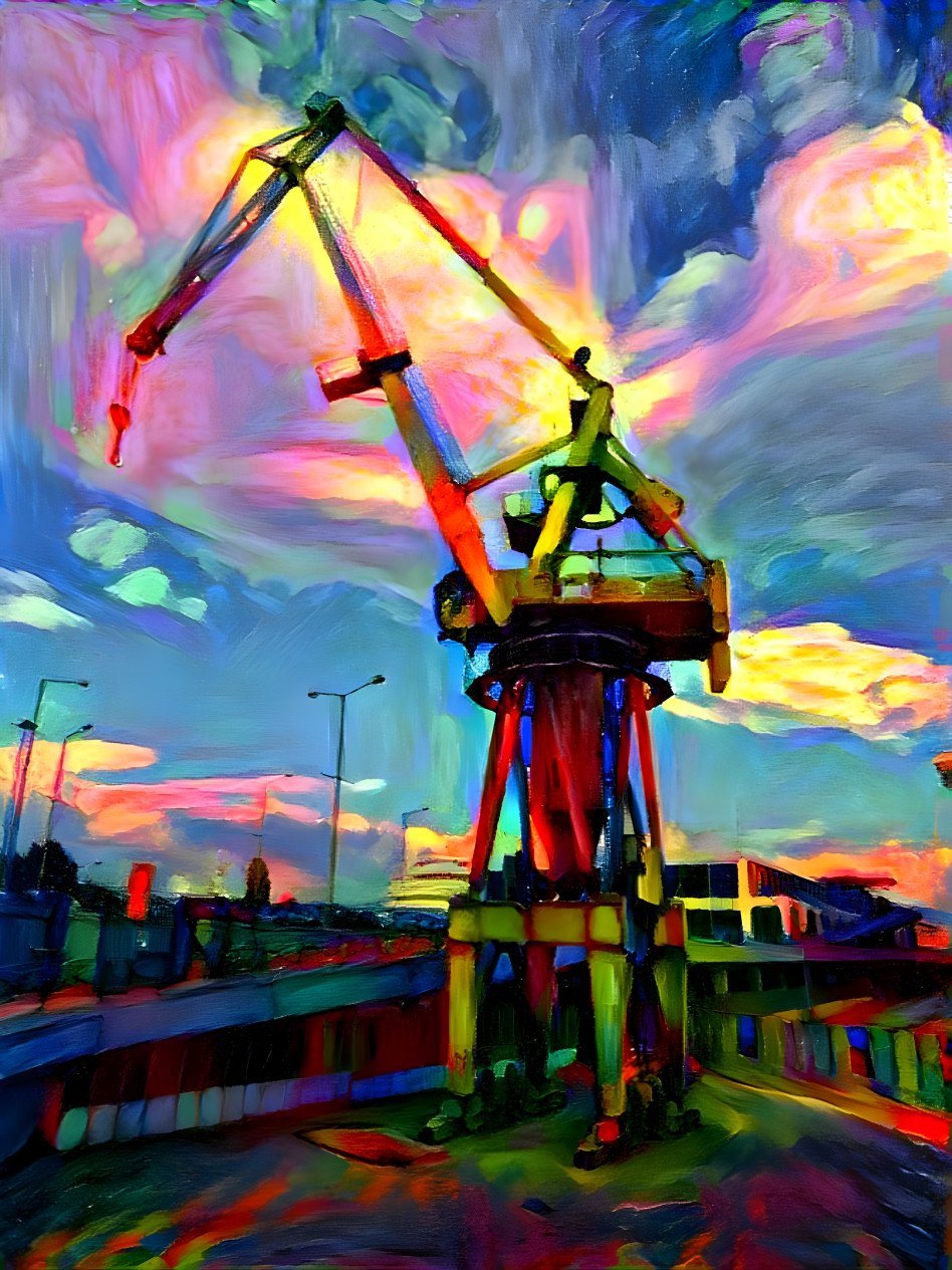 "Dockside Giant" by Unreal from own photo.