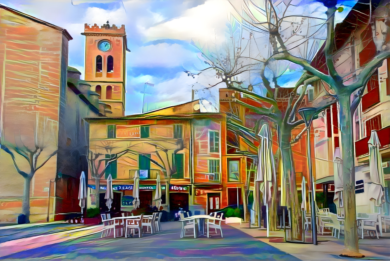 "Plaza in Mallorca" - by Unreal.