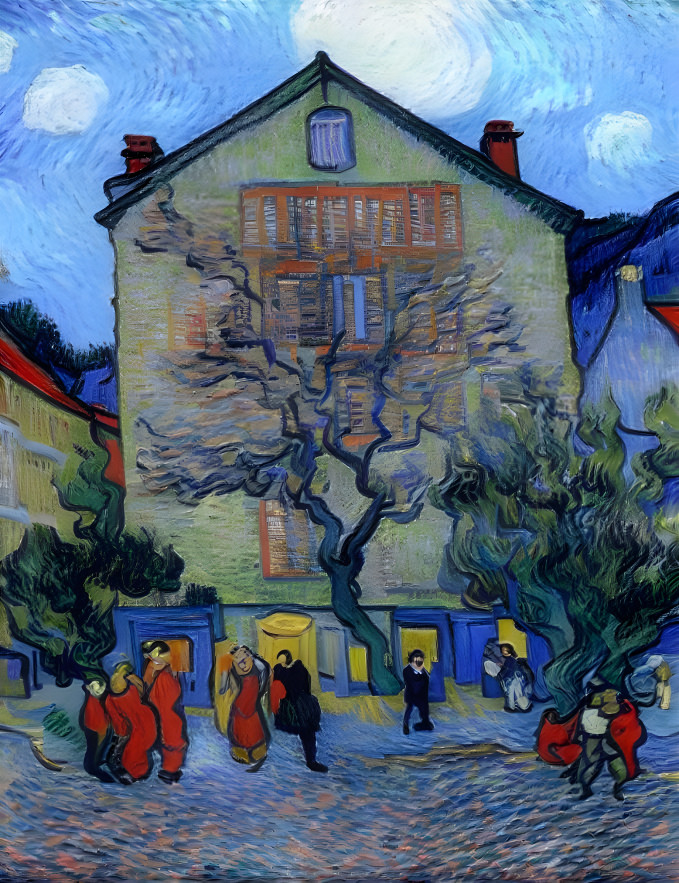 "Stone Building Van Gogh style" - Unreal/AI