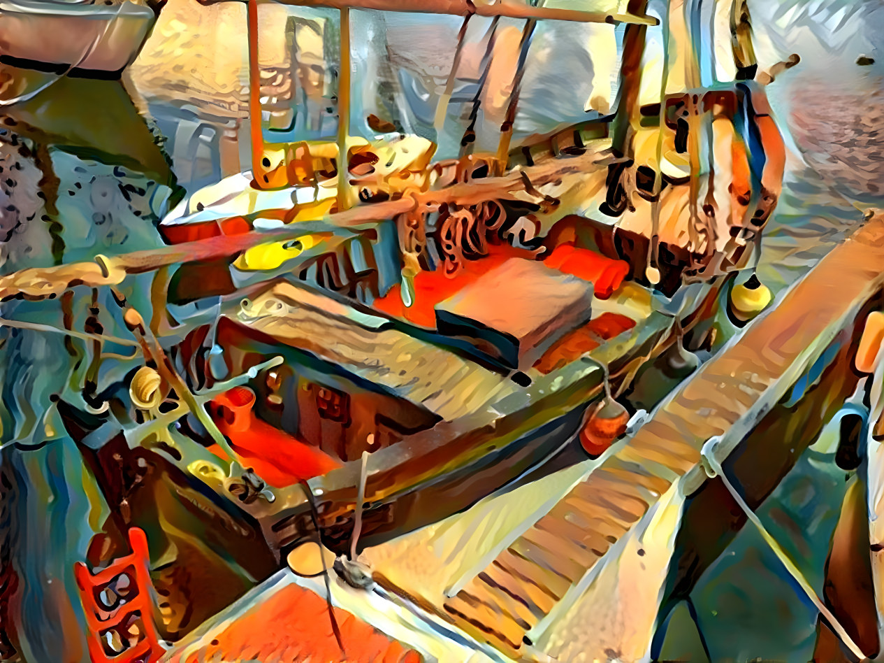 "Classic Open Fishing Boat" by Unreal, own photo.