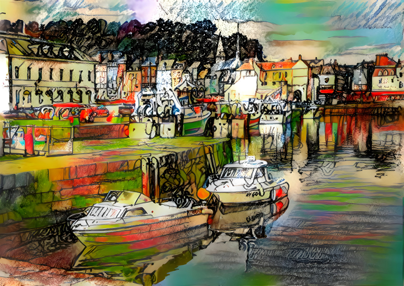 "Honfleur Harbour, France" by Unreal, own photo.