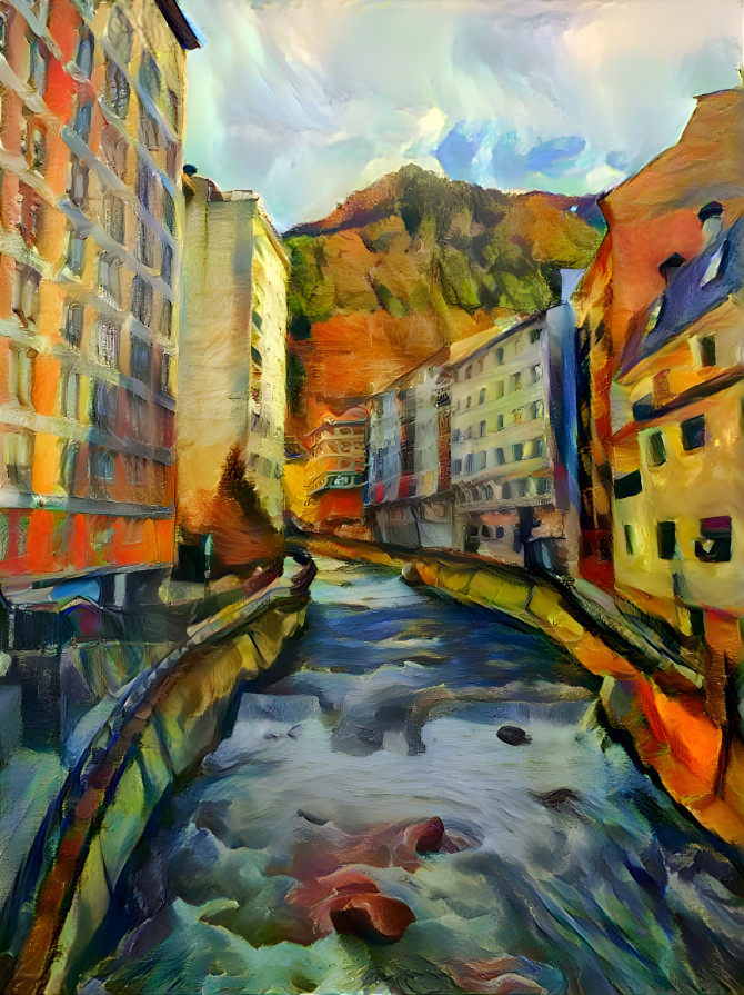 "Watercourse in Andorra" - by Unreal.