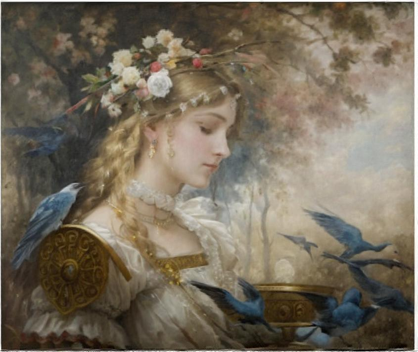  Pre-Raphaelite Girl with Golden Goblet