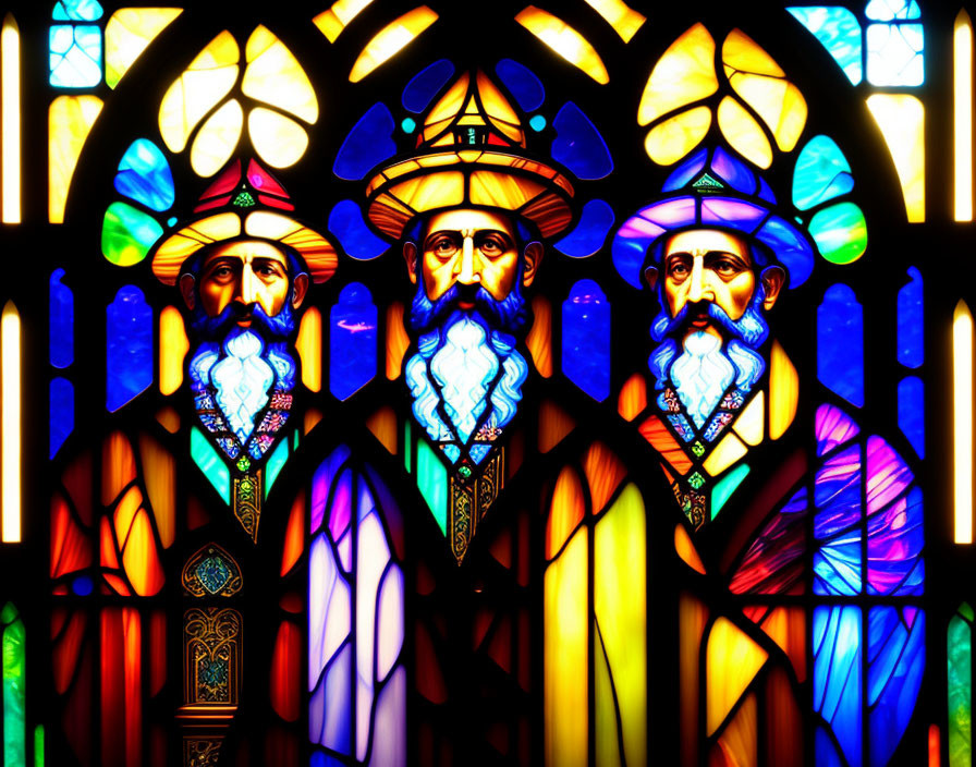 Chabad in stained glass style