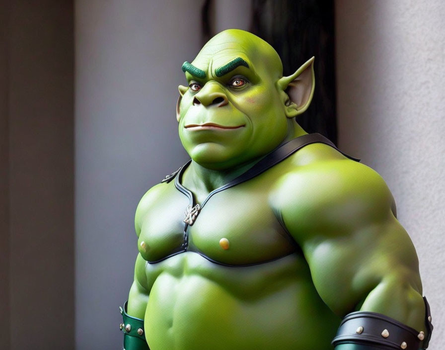 Green Shrek Figurine with Confident Expression