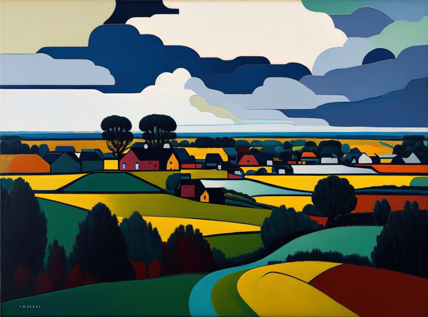 Landscape Mondriaan style