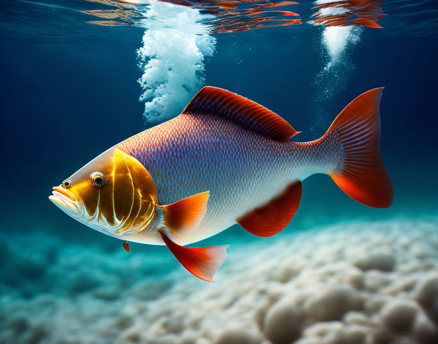 Colorful Tropical Fish Swimming in Clear Blue Ocean