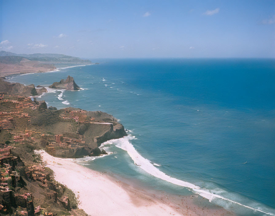 Turquoise Waters and Sandy Beaches Along Coastline