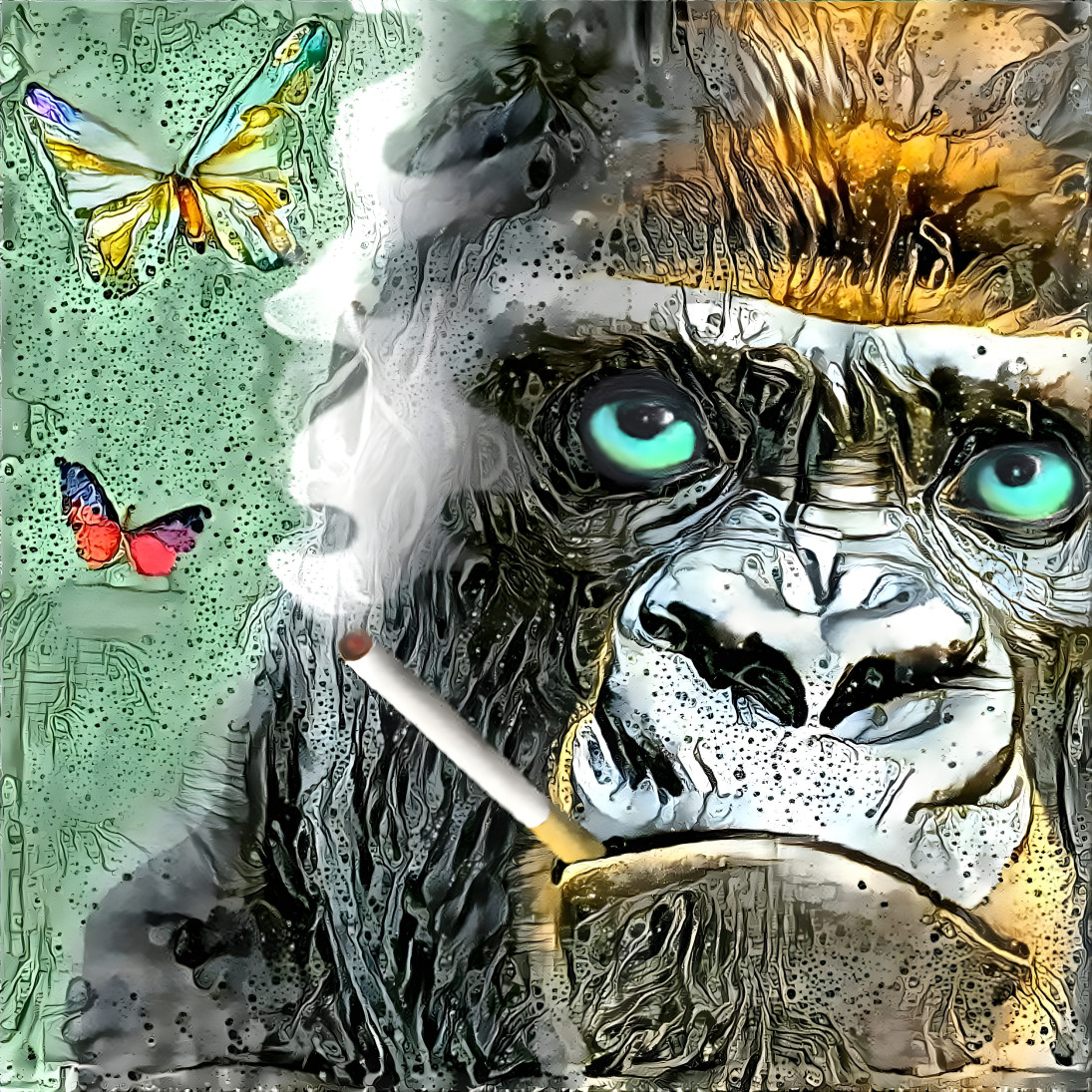 Smoking gorilla