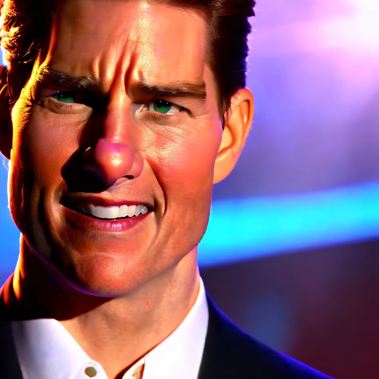 Close-up portrait of a man with a confident smile in a dark suit and tie