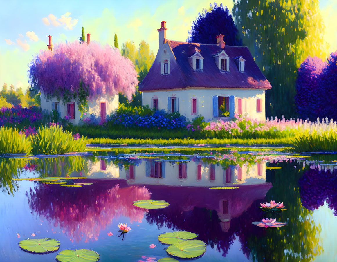 Tranquil Countryside House with Gardens and Pond