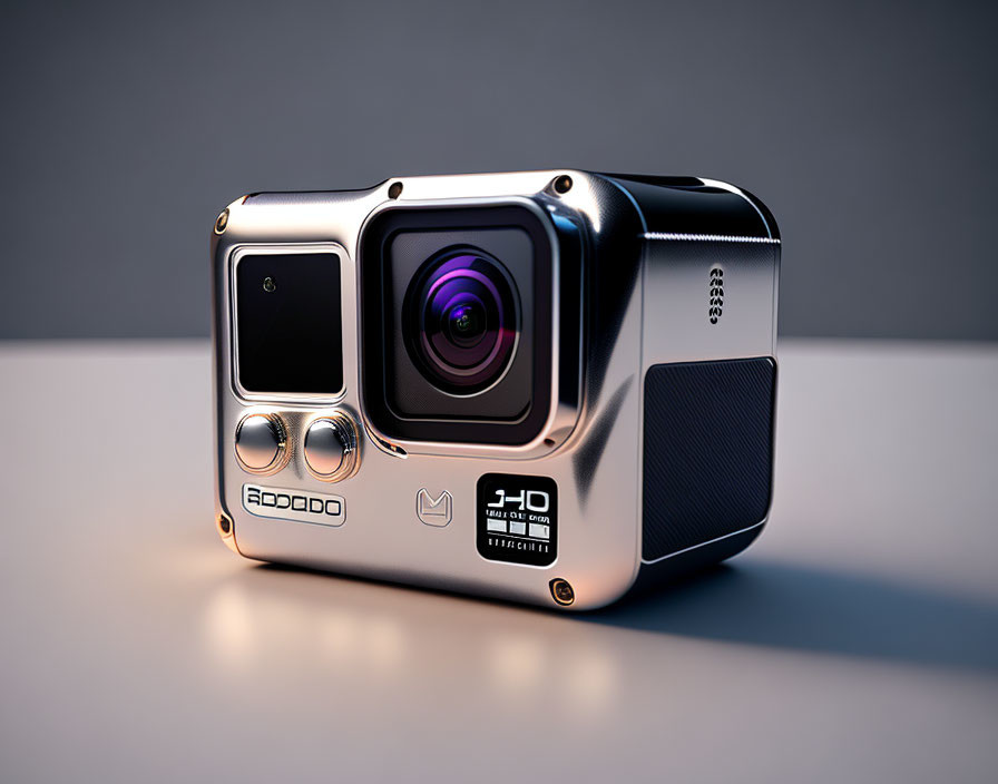 Compact Dual-Screen 4K Action Camera with Wide-Angle Lens