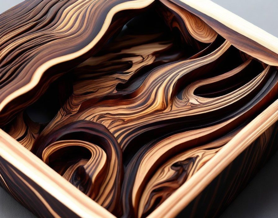 Detailed Close-Up of Abstract Wooden Structure in Rich Brown Tones