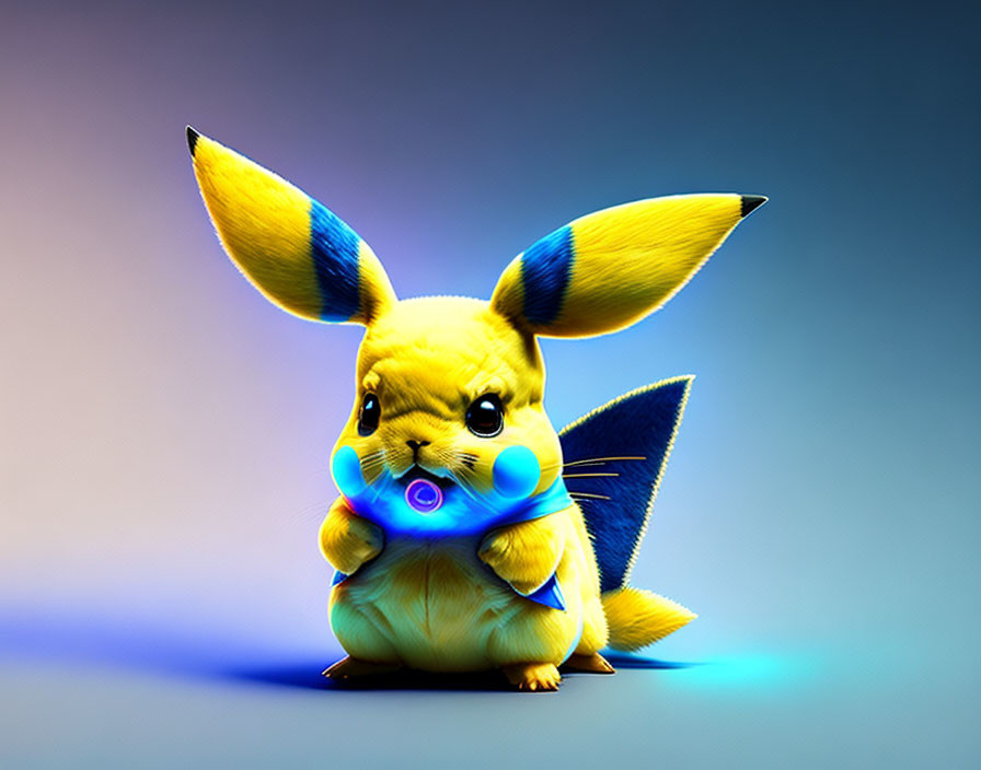 High-Resolution Pikachu Image in Dynamic Pose and Illuminated Cheeks