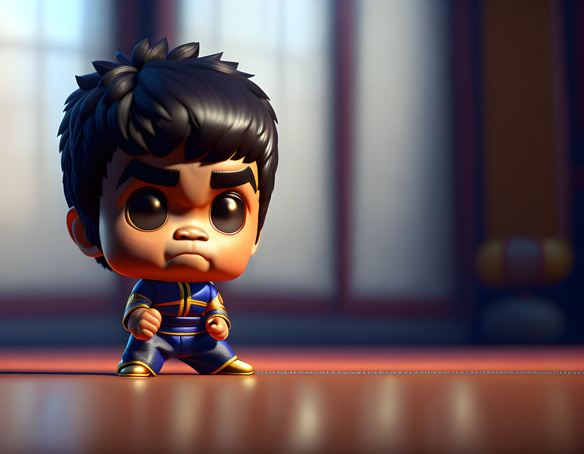 Angry superhero character in 3D illustration