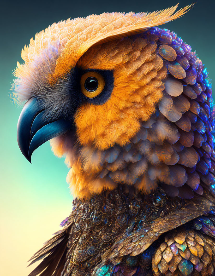 Colorful Parrot Close-Up with Vibrant Feathers