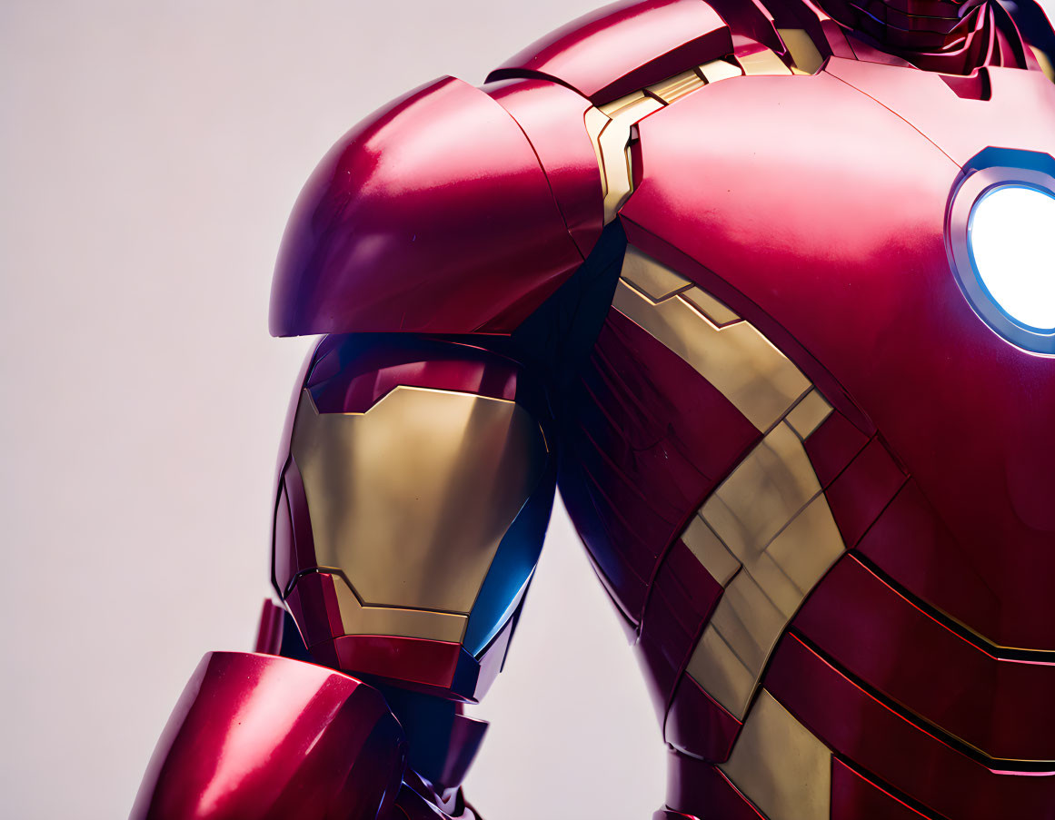 Red and Gold Iron Man Armor Close-Up Shot