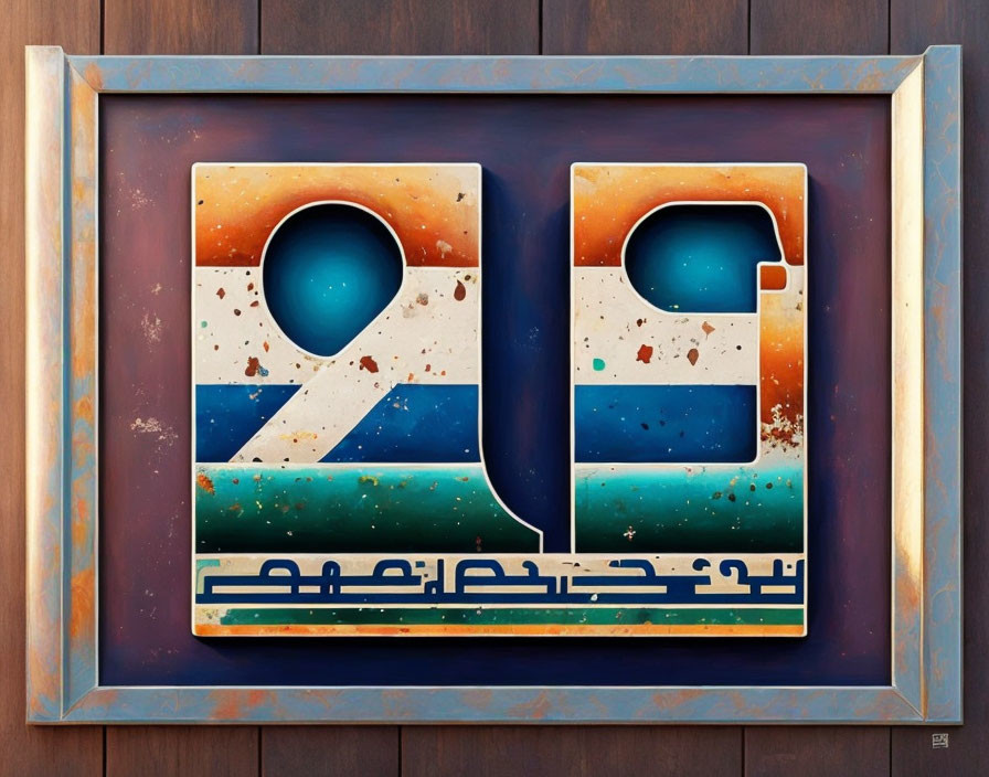 Abstract Art: Weathered Floppy Disks on Wood Background