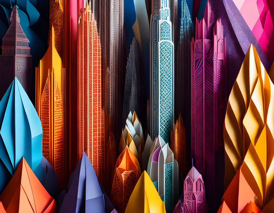 Colorful Skyscraper Illustrations with Diverse Designs