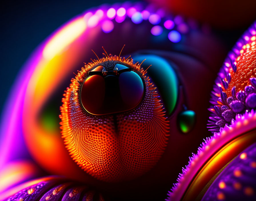 Vivid Abstract Image: Colorful Spherical Shapes & Intricate Textures