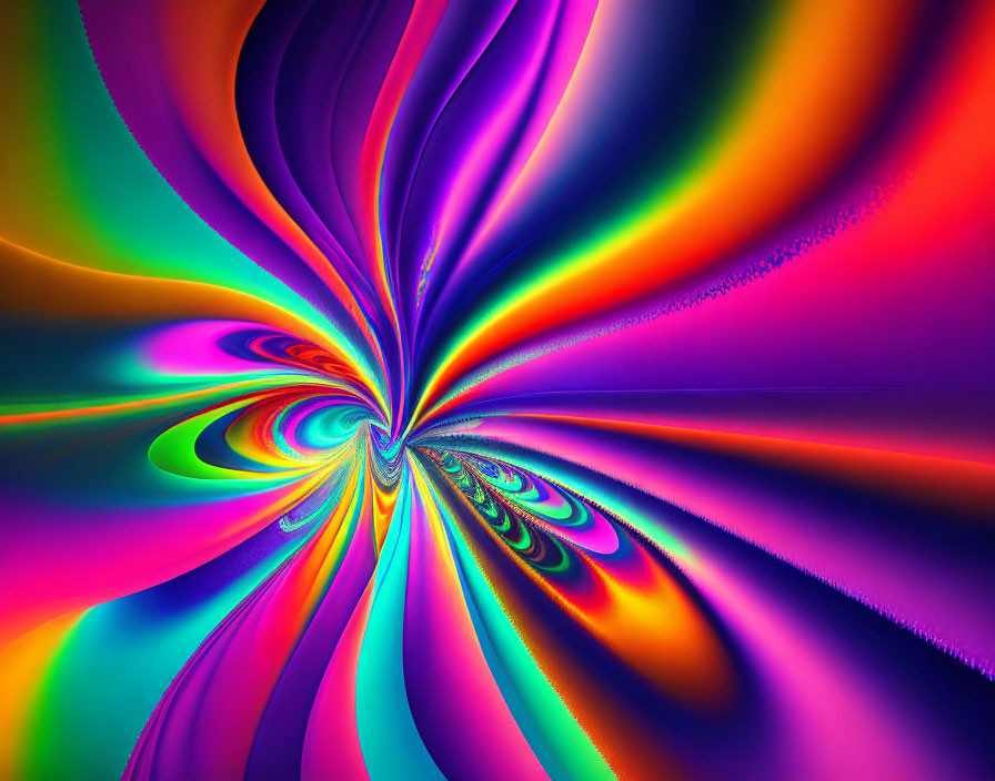 Abstract rainbow-hued swirl patterns in vibrant colors