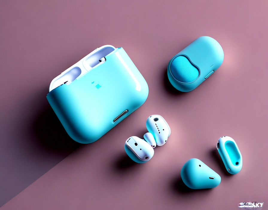 Light blue AirPods cover