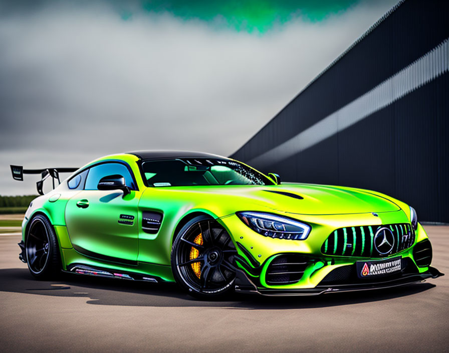 Customized Mercedes-AMG GT: Green with Racing Mods