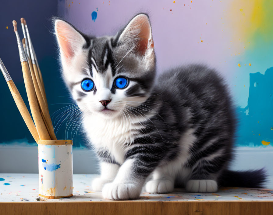 painting kitten