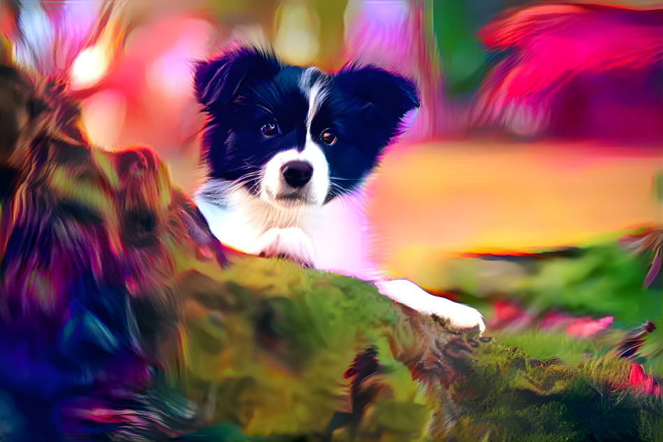 my border collie gone rainbow