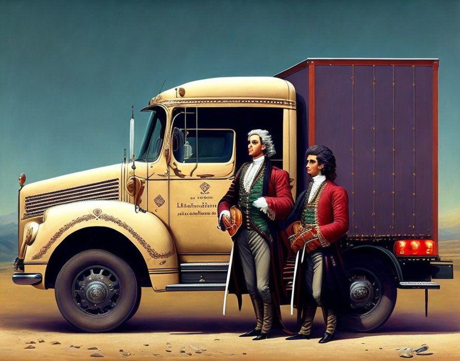 18th-Century Attired Individuals by Vintage Golden Truck