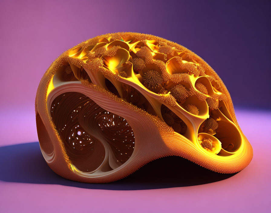 Abstract 3D Render of Complex Organic Patterns in Warm Tones