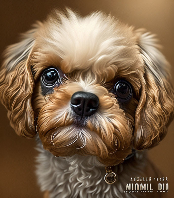 Detailed Illustration of Cute Brown Toy Poodle