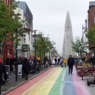 Vibrant Urban Scene of a Rainy Day in the City