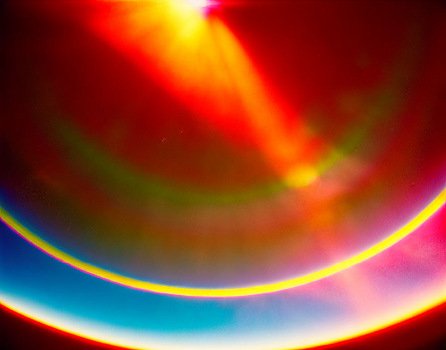 Colorful Abstract Composition with Lens Flare Effect