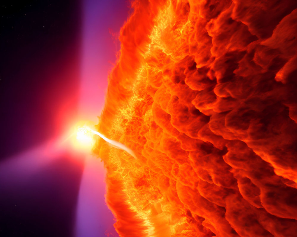 Colorful Solar Flare Eruption from Sun's Surface