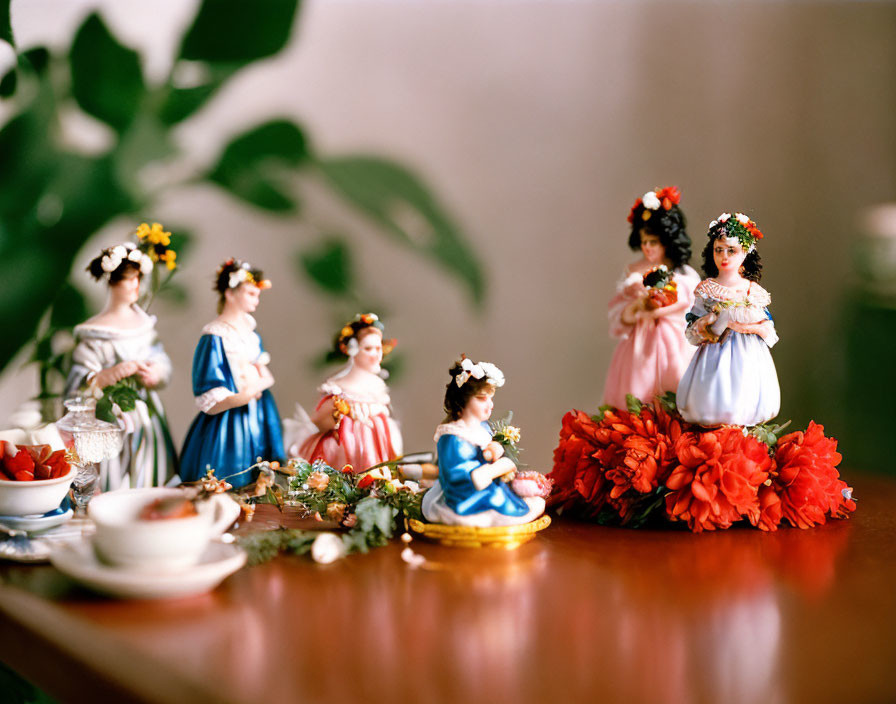 product photography of porcelain figurines