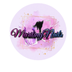 Circular graphic featuring black star, pink and purple emblem, and stylized text "Marina Floj