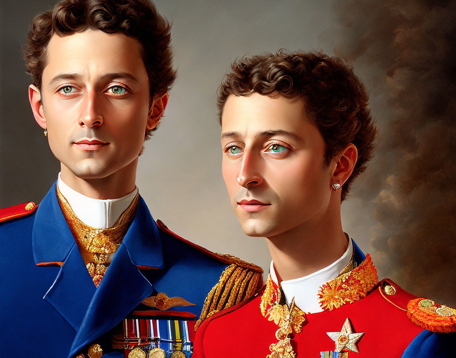 Digital artwork: Modern meets classic in military uniform scene