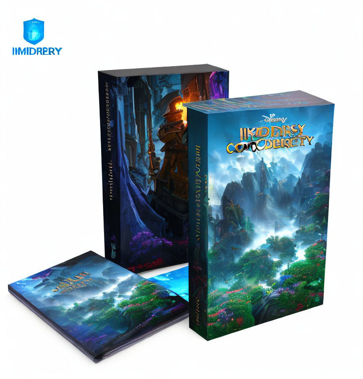 Fantasy-Themed Board Game Box & Booklet with Vibrant Colors