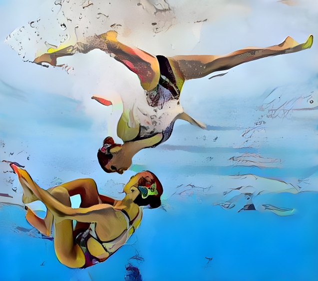 A diving artistic show