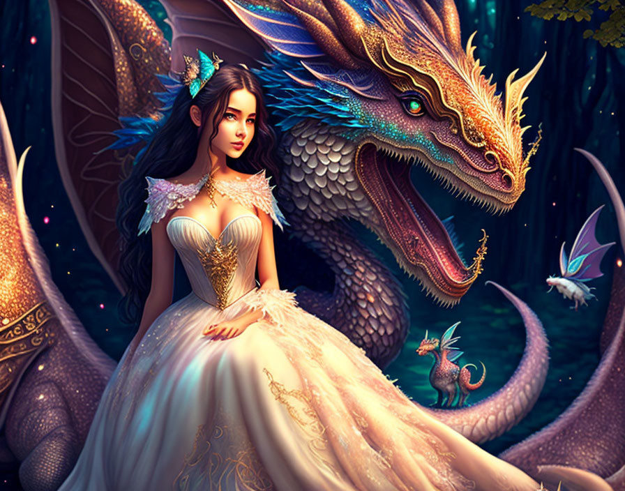 girl, and dragons