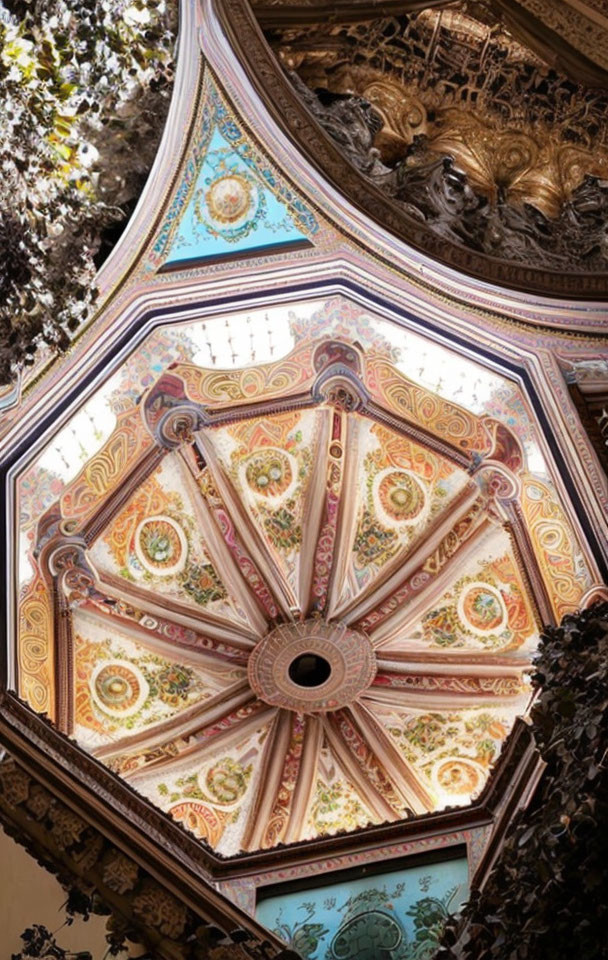 Intricate Pastel Ceiling Designs with Architectural Details