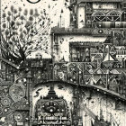 Detailed Monochrome Fantasy Architecture Illustration