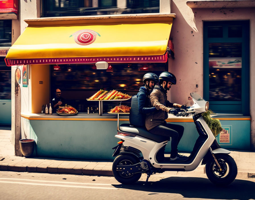 Motorbike at the kebab