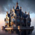 Whimsical Building with Intricate Architectural Details