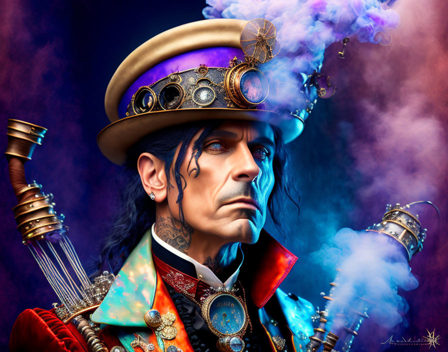  Tommy Lee as a crazy steampunk hardrock drummer