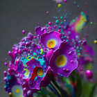 Vibrant Bouquet of Iridescent Fantastical Flowers