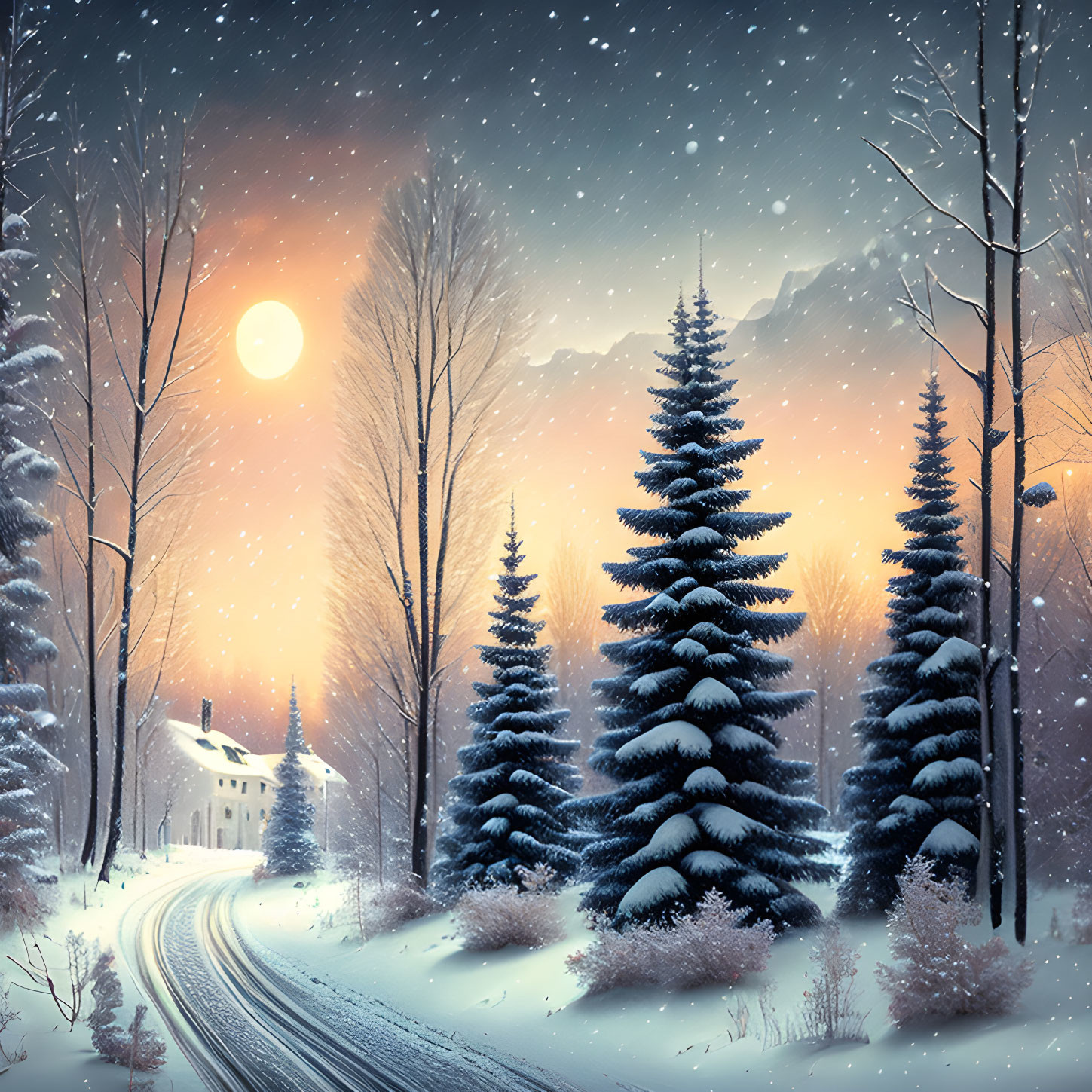 beautiful winter scene