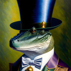 Surreal portrait: Shark with humanoid body in formal attire